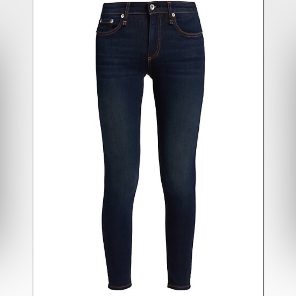 Rag and Bone Cate Mid-Rise Ankle Skinny Jeans in Carmen (Dark Wash)